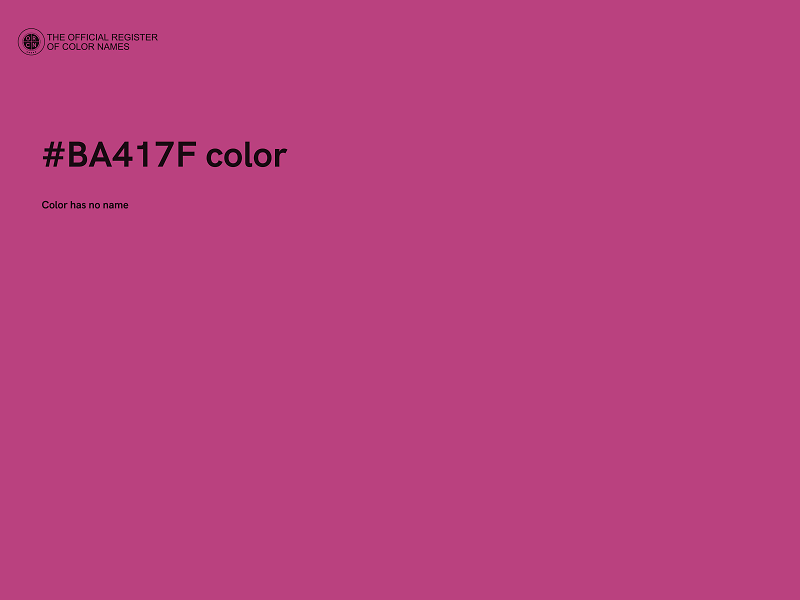 #BA417F color image
