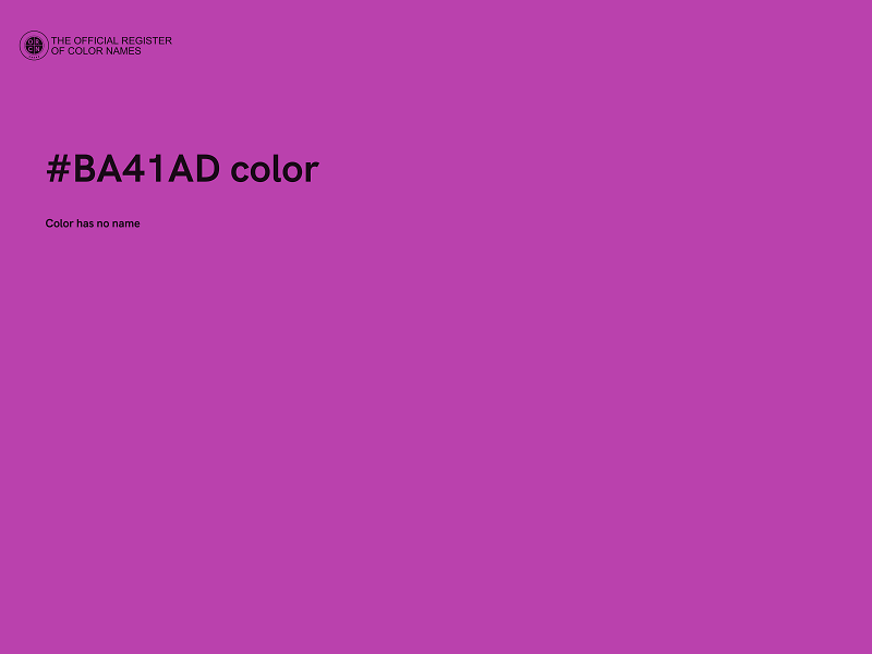 #BA41AD color image