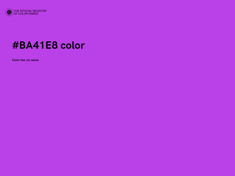 #BA41E8 color image