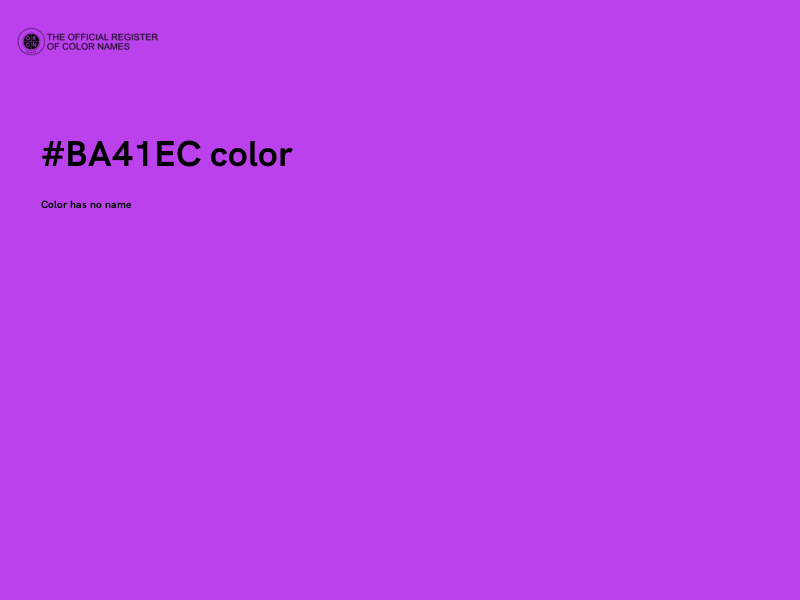 #BA41EC color image