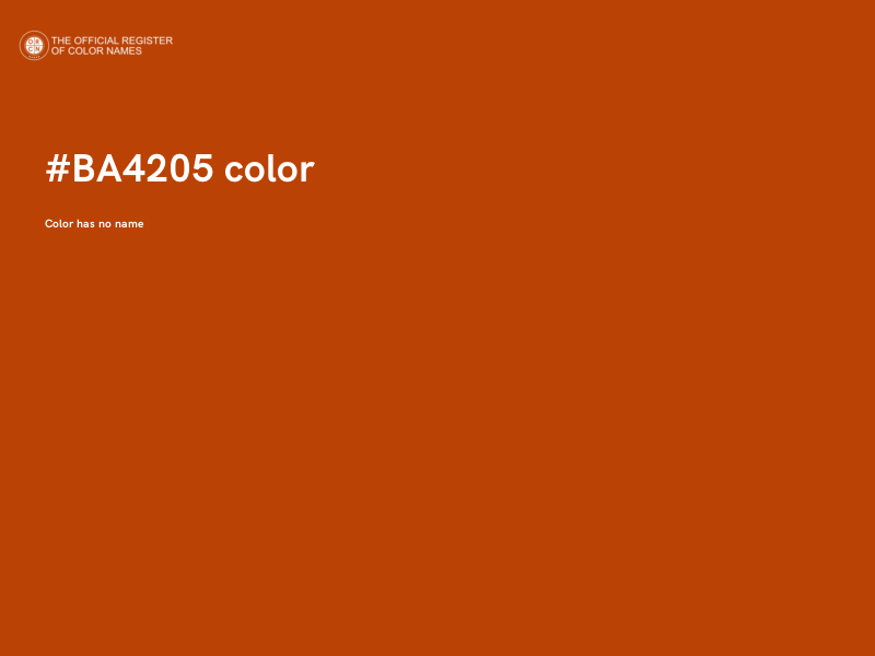 #BA4205 color image