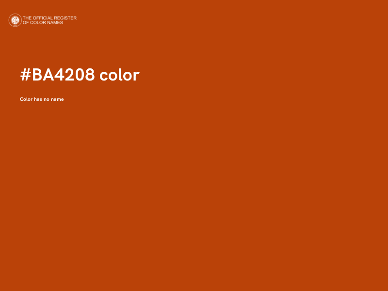 #BA4208 color image
