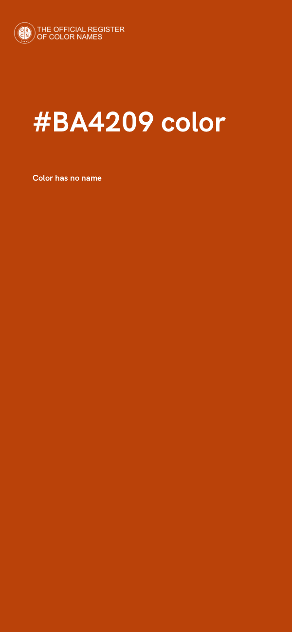 #BA4209 color image