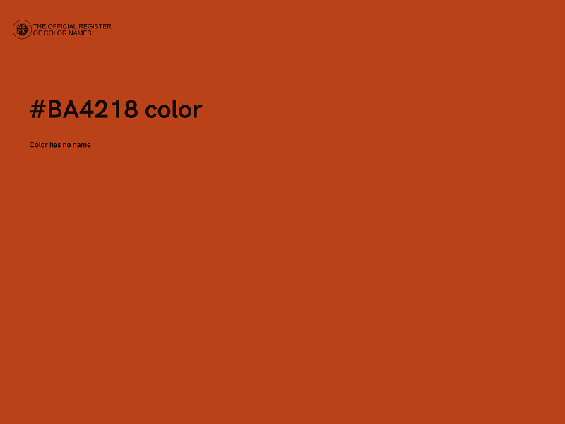 #BA4218 color image