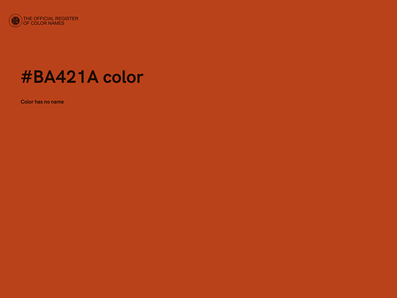 #BA421A color image