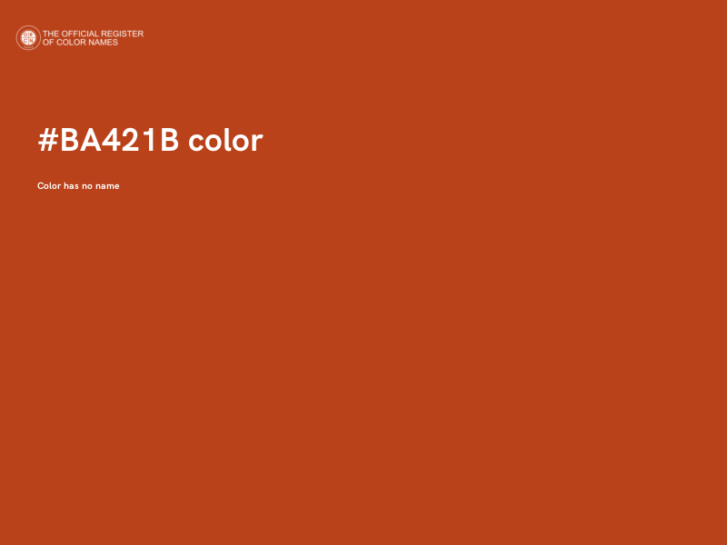 #BA421B color image
