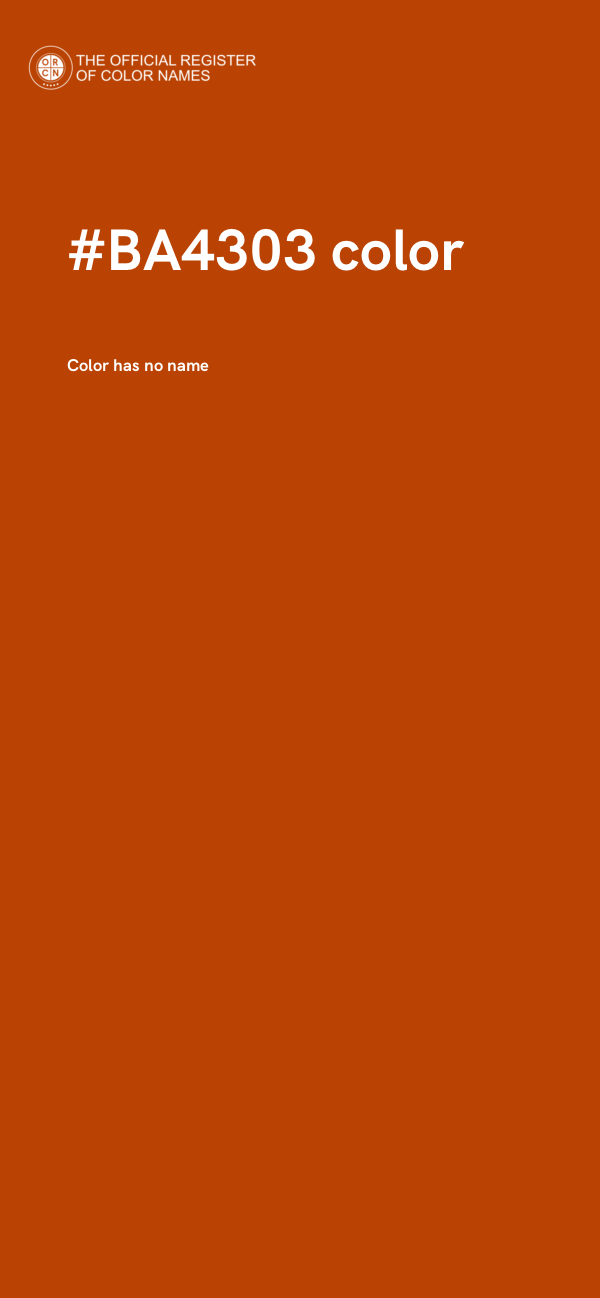 #BA4303 color image