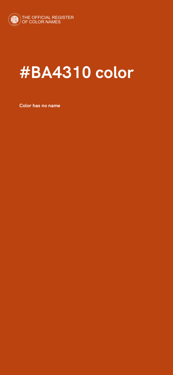 #BA4310 color image