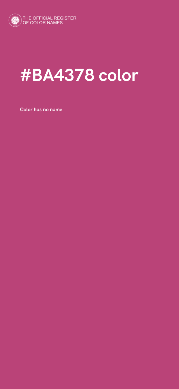 #BA4378 color image