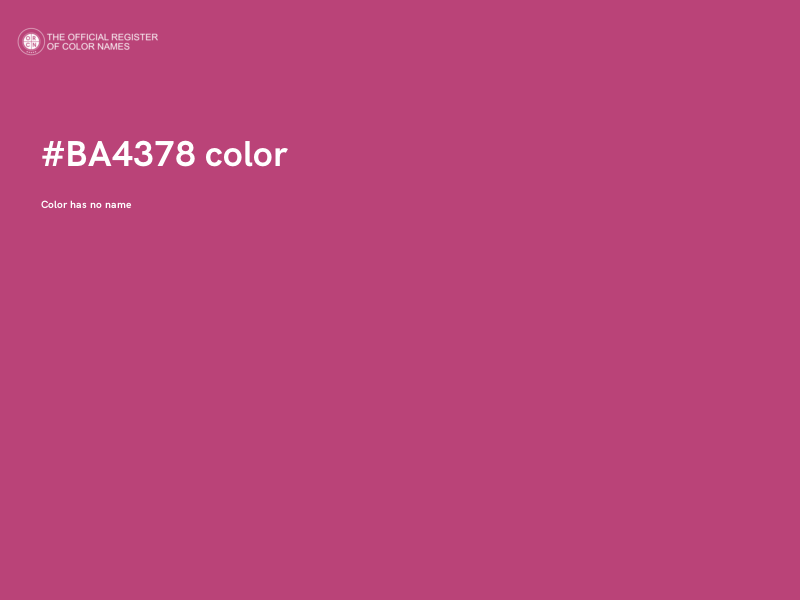 #BA4378 color image