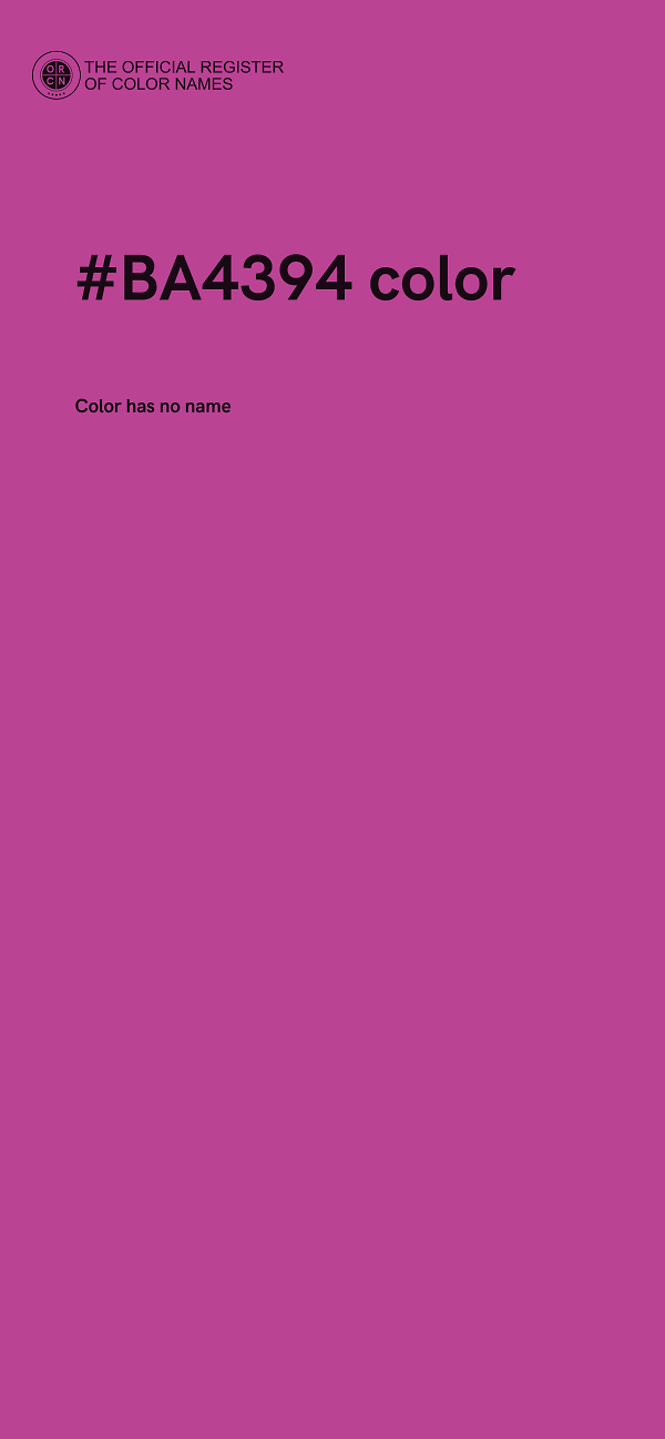 #BA4394 color image