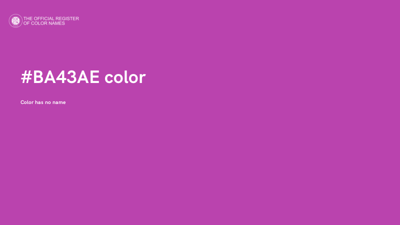 #BA43AE color image