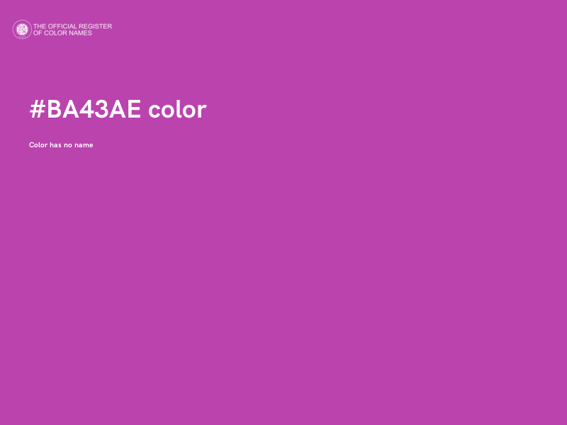 #BA43AE color image