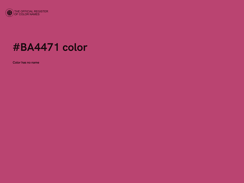 #BA4471 color image