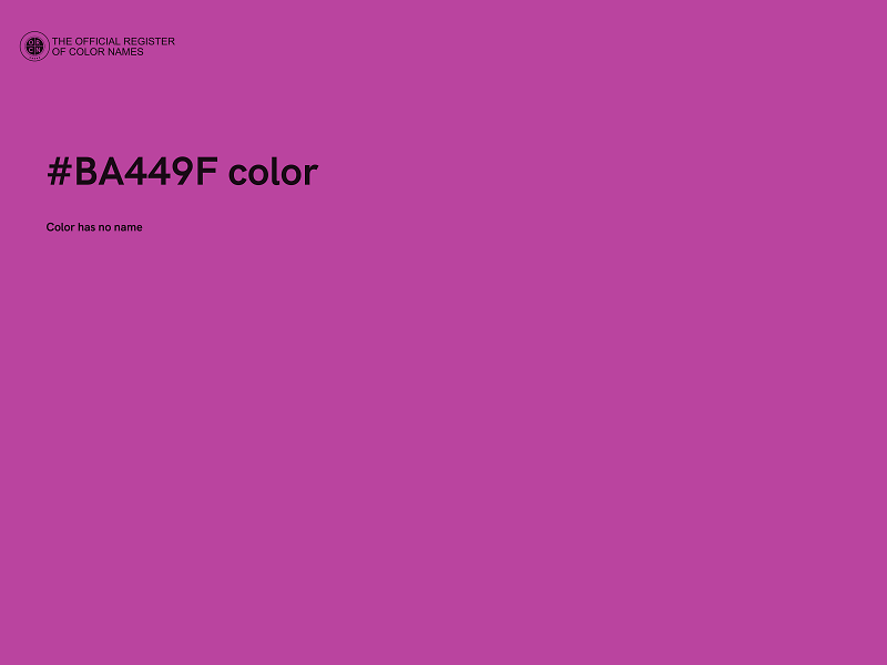 #BA449F color image