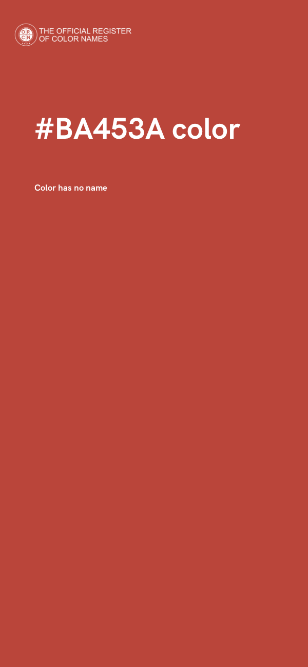 #BA453A color image