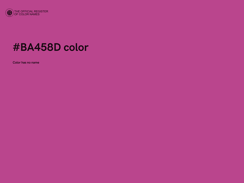 #BA458D color image