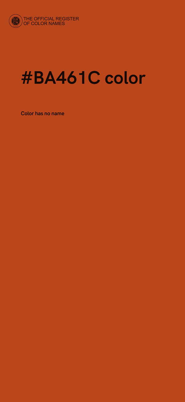 #BA461C color image