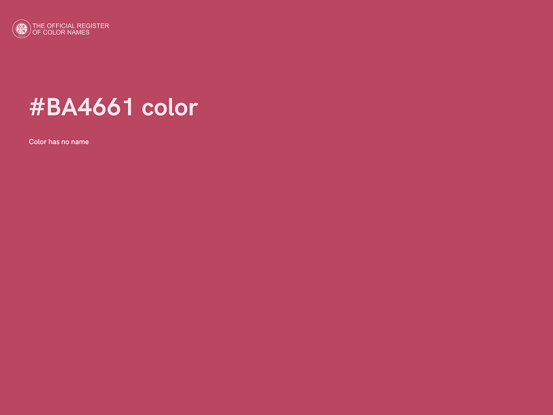 #BA4661 color image