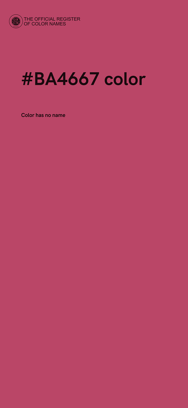 #BA4667 color image