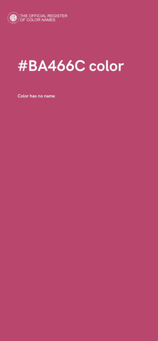 #BA466C color image