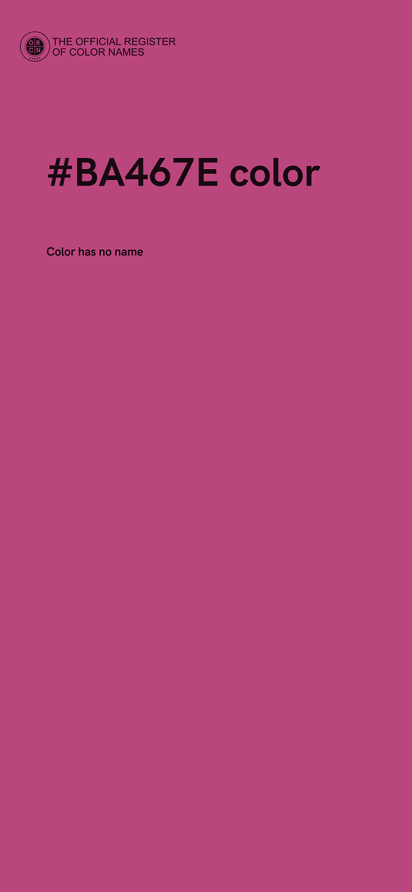 #BA467E color image