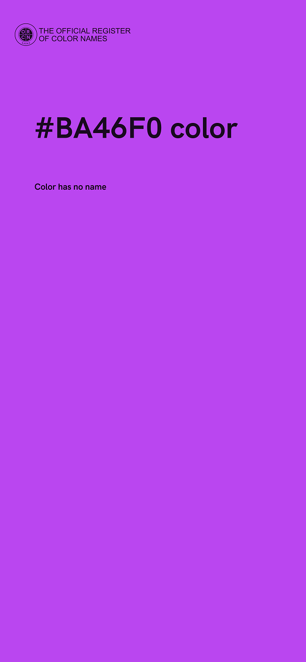 #BA46F0 color image