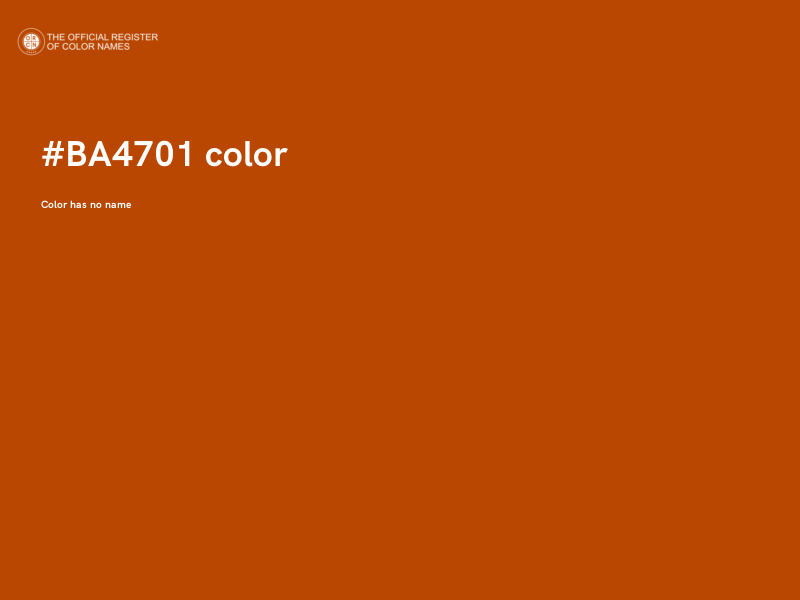 #BA4701 color image
