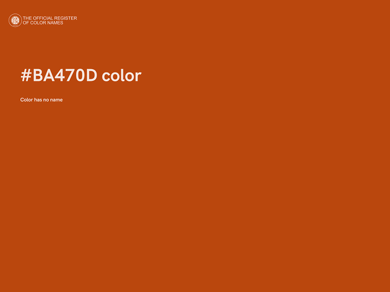 #BA470D color image