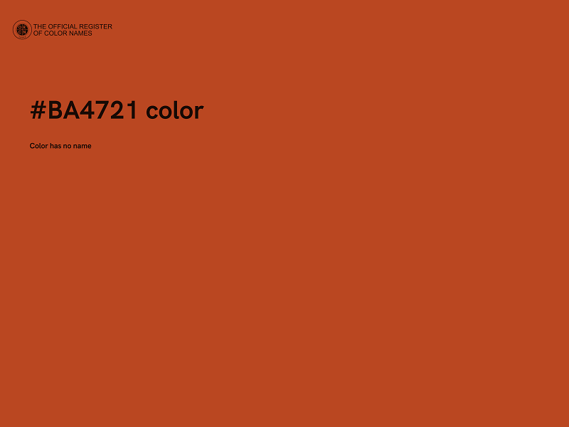 #BA4721 color image