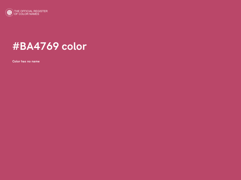 #BA4769 color image
