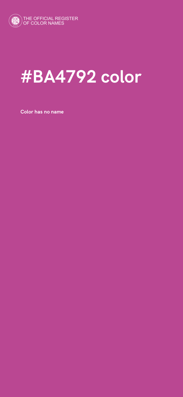 #BA4792 color image
