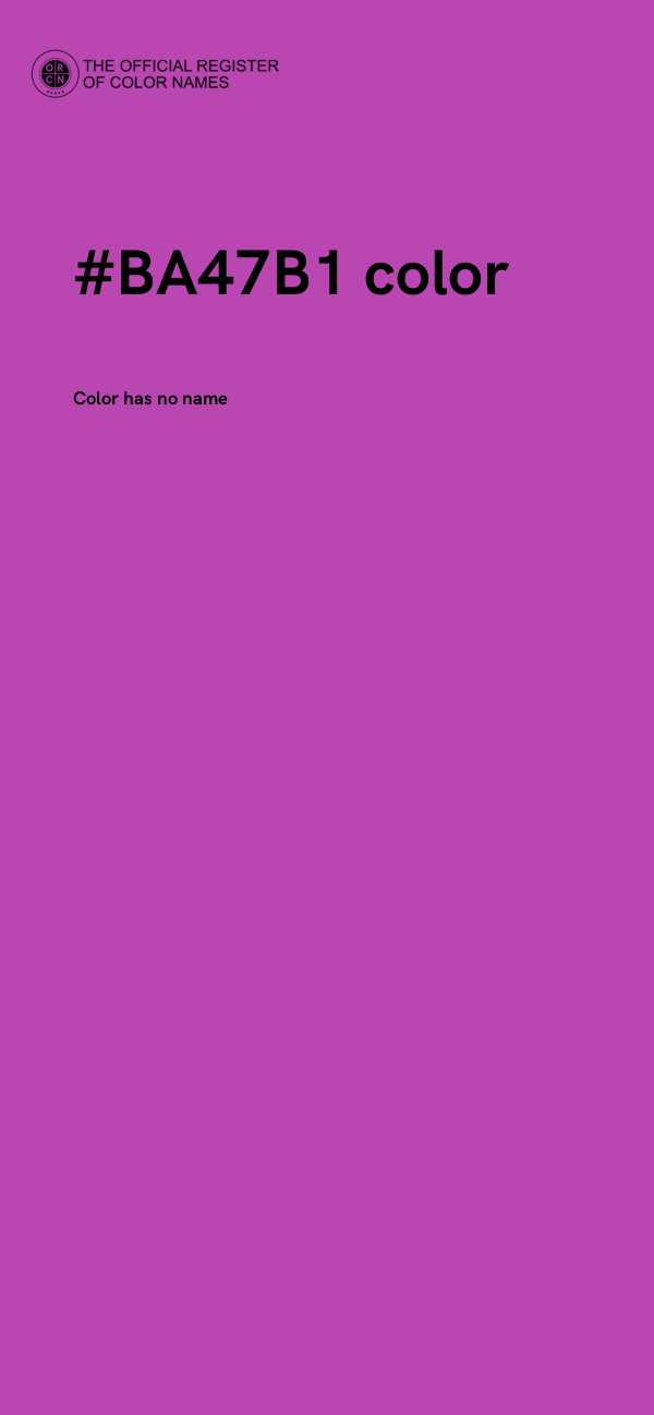 #BA47B1 color image