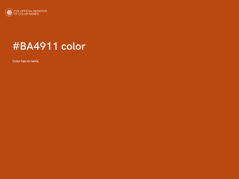 #BA4911 color image