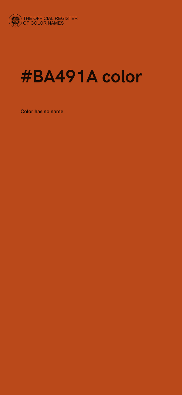 #BA491A color image