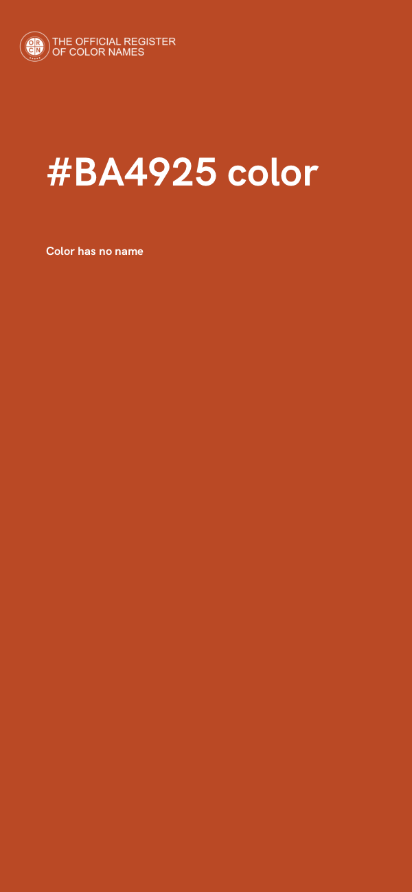 #BA4925 color image