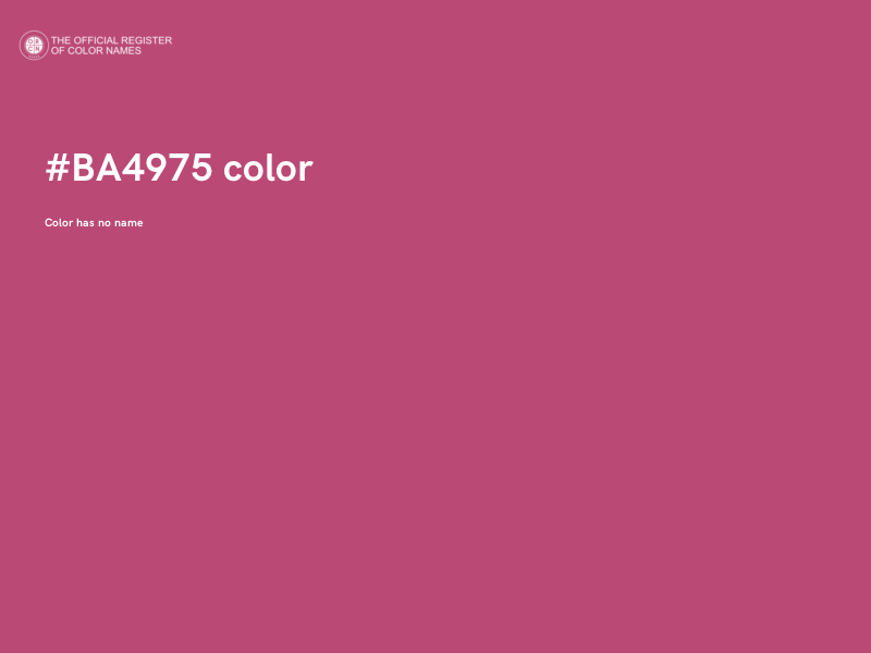 #BA4975 color image