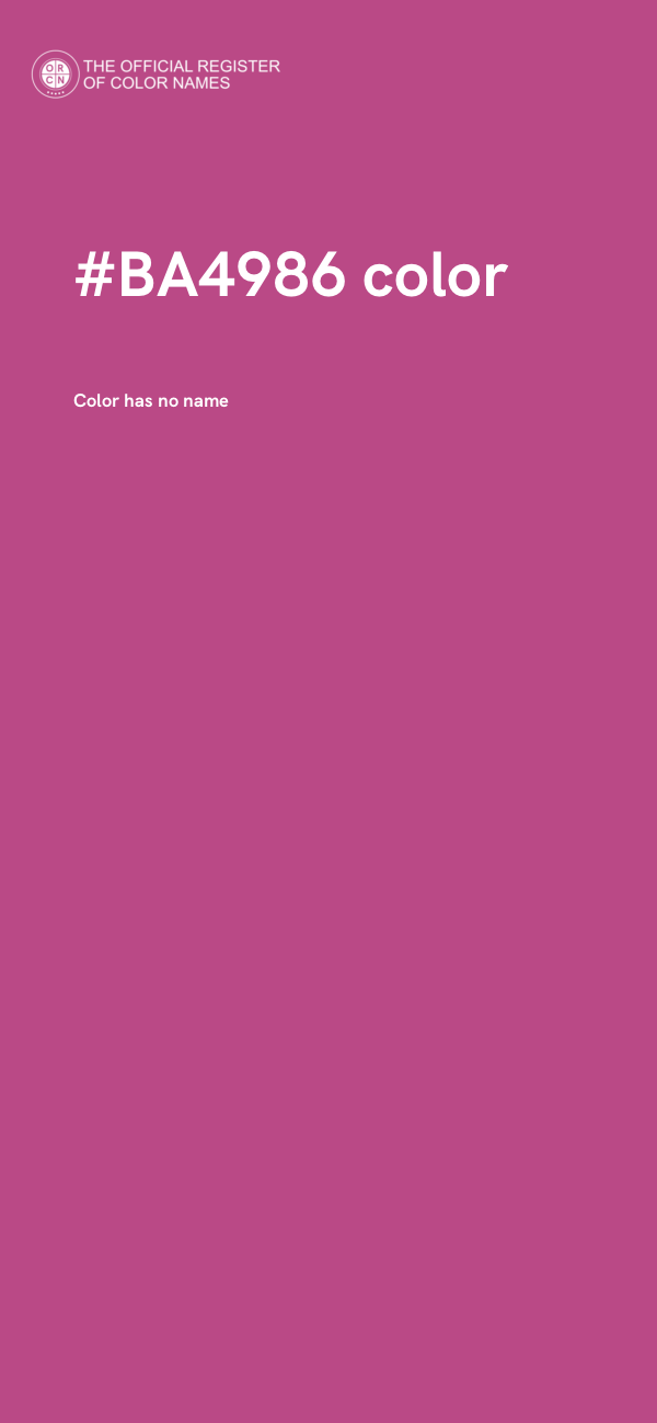 #BA4986 color image