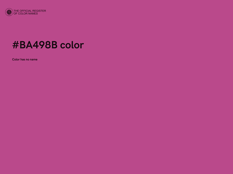 #BA498B color image