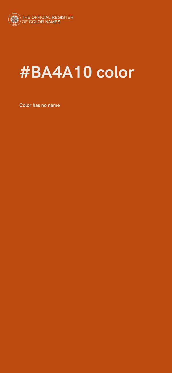 #BA4A10 color image