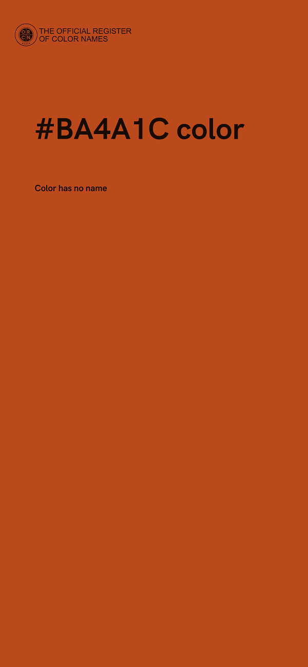 #BA4A1C color image