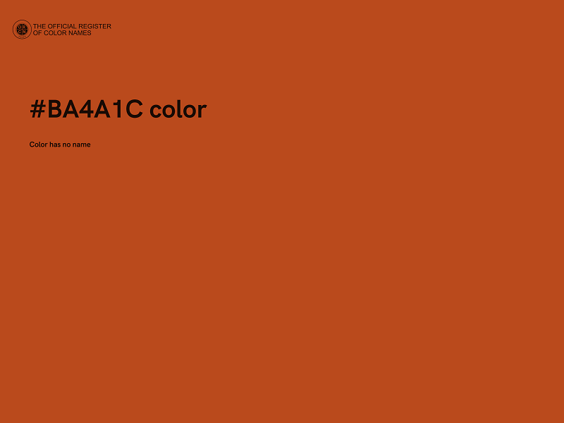 #BA4A1C color image
