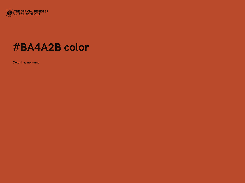 #BA4A2B color image