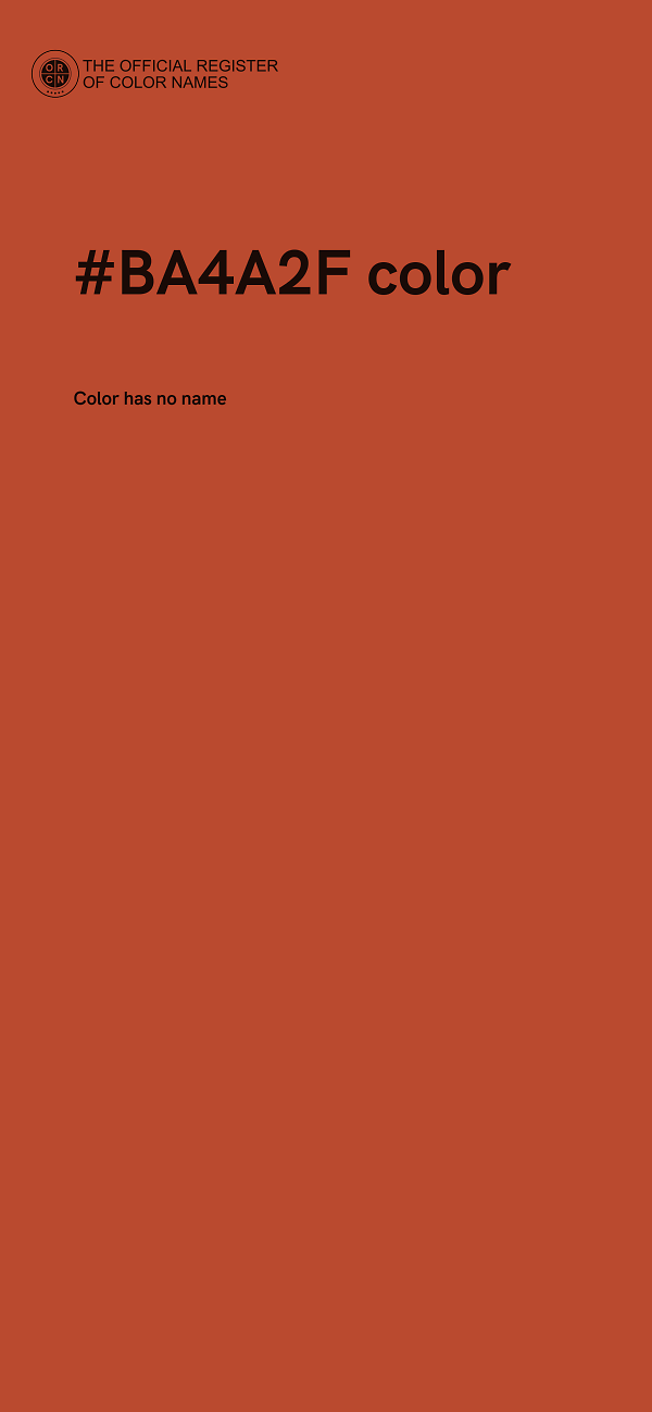 #BA4A2F color image