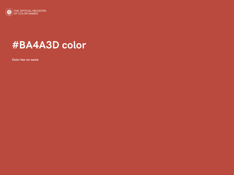 #BA4A3D color image
