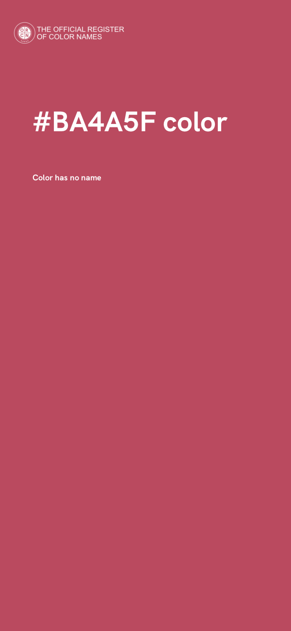 #BA4A5F color image