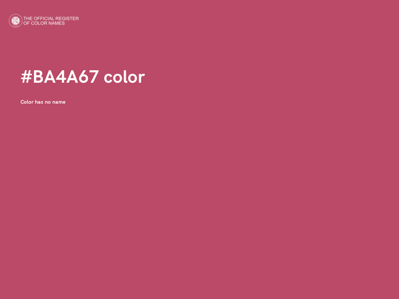 #BA4A67 color image