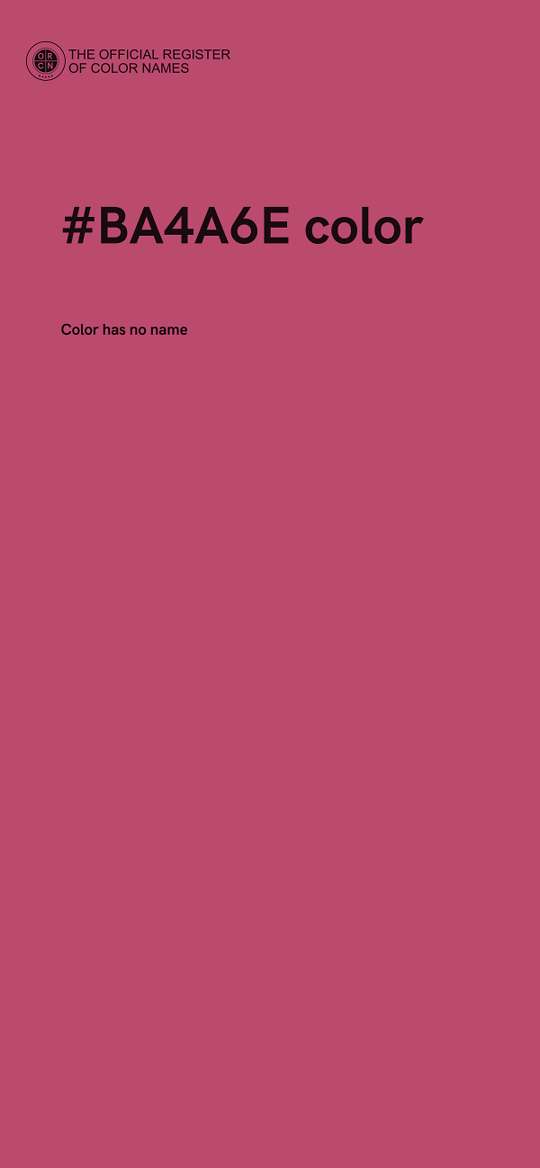 #BA4A6E color image