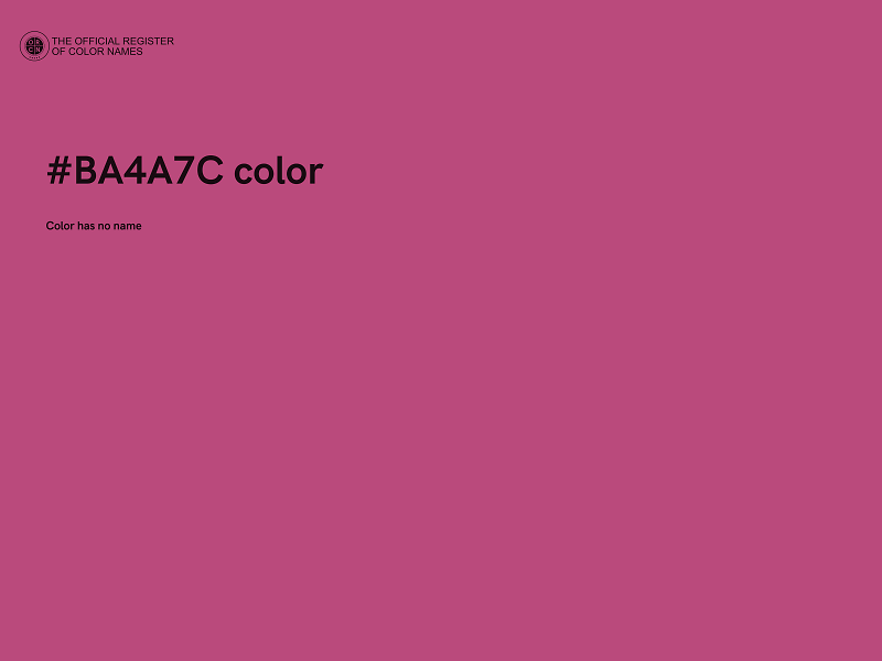 #BA4A7C color image