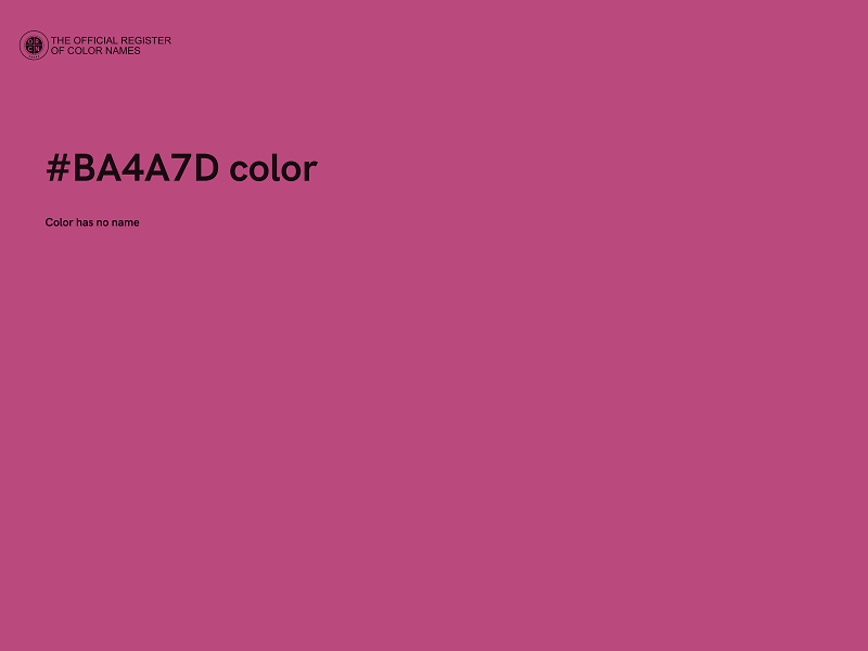 #BA4A7D color image